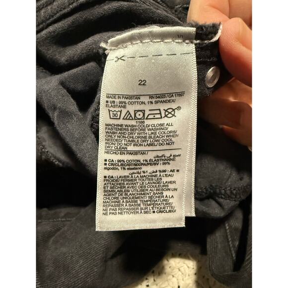 Old Navy Jeans High Rise OG Straight Raw Hem Womens Plus Size 22 Faded Black - Picture 9 of 11